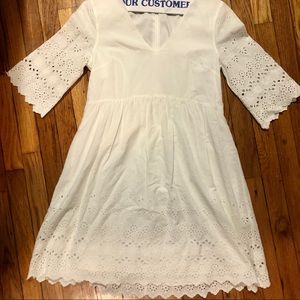 Madewell White Dress - Embroidered